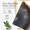 Nature's Decorations Natural Agate Bookends – A+ Grade Geode Heavy Duty Decorative Stone Crystal Book Ends for Shelves & Bookcases, Polished Bookshelf Decor, 1 Pair 3-4Lbs