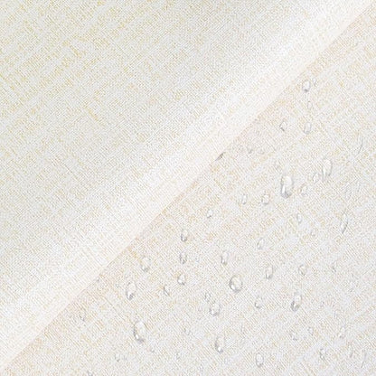 Yancorp 10ft Textured Fabric Cream Wallpaper Faux Grasscloth Beige Peel and Stick Self-Adhesive Linen Removable Wall Paper Cabinets Counter Top Liners