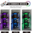 4-Tier Wall Shelf Unit with RGB Lights, Floating Lack Shelf for Home Decor, Wall Mounted Vertical Display Shelf for Bedroom Living Room Vanity, Black