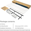 BGMG Wood Floating Shelves for Wall 60 inch Set of 2,White Floating Shelves,Solid Wood Wall Mount Shelves for Living Room Bedroom Kitchen Farmhouse -60x6.7x1.75 inch
