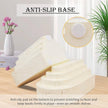 Book Ends for Shelves, Decorative Bookends Modern Resin Non-Slip Bookends Stopper Holder Stand for Office, Library, Home Decor Set of 2 (Beige)