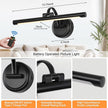 Rechargeable Picture Light for Wall, Cordless Art Lights Battery Operated, Dimmable Wall Light with Remote & Timer, 3 Color Modes for Paintings, Gallery, Artwork(Black, 15.7inch)