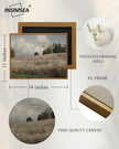 InSimSea Framed Canvas Wall Art Vintage Decor, Cornfield Countryside Scenery Rustic Farmhouse Wall Decoration, Country Decor Wall Art for Bedroom, Living Room Kitchen Bathroom, 11