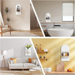 2 PCS Boho Wooden Rainbow Wall Shelves, Boho Floating Shelves for Wall Mid Century Boho Arch Shelf, Boho Decor Shelves for Bathroom, Bedroom, Kitchen (Wood-02)