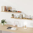 Fun Memories 48 Inch Floating Shelves for Wall, Set of 2 – Rustic Wood Wall-Mounted Shelves with Invisible Brackets for Bedroom, Bathroom, Kitchen – Storage, Books, or Decor, Oak