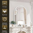 Arch Bathroom Mirror, Wall Mounted Mirrors, White Vanity Wall Mirror Metal Frame Home Decor for Bedroom, Entryway, Living Room 26