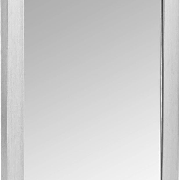 Amazon Basics Rectangular Wall Mount Mirror 16" x 20" - Standard Trim, Nickel