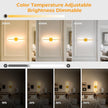 1 Pack Battery Operated Wall Sconce Detachable 360°Rotate, Wireless Wall Lamp 3000-6500K Dimmable, 10000mAh Rechargeable Wall Light for Bedroom, Living Room，28.3