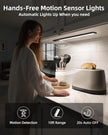 EZVALO 14.5inch Under Cabinet Lighting, 3200mAh Rechargeable Motion Sensor Lights Indoor 3 Color Temps, Magnetic Stick On LED Closet Lights Wireless, Dimmable Under Counter Lights for Kitchen- 2 Pack