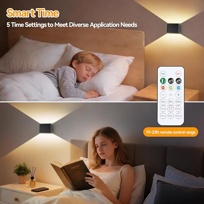 Aialun Battery Operated Motion Sensor Wall Light,5000mAh Rechargeable Wall Sconce Wireless Cabinet Light,3CCT & Dimmable Up and Down Night Lights Magnetic Stair Lights for Bedroom Hallway