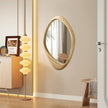 AAZZKANG Large Wall Mirror with Irregular Wood Framed 28