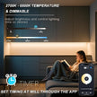 42inch WiFi Night Light Radar Motion Sensor Silicone LED Under Cabinet Lights RGB CCT White 2700K-6500K, Waterproof, APP Control, Dimmable Timing, for Google Home Alexa, for Kitchen, Under Counter