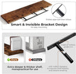 Fun Memories 55 Inch Floating Shelves for Wall, Fireplace Mantel Shelf with Invisible Heavy Duty Bracket, 8 Inch Deep Storage Shelf for Living Room, Kitchen, Farmhouse, Brown