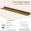 Axeman Picture Ledge Shelf, Floating Shelves for Storage Set of 6, 36 inch Floating Wall Mounted Shelves, Wall Shelves with Lip for Living Room, Bedroom, Nursery, Bathroom, Kitchen, Rustic Brown