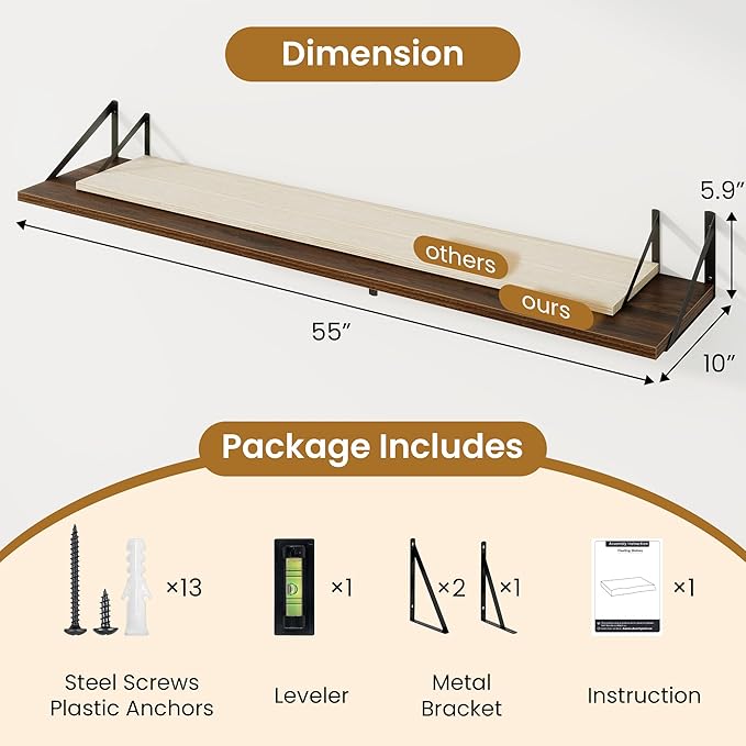Deep Floating Shelves,55