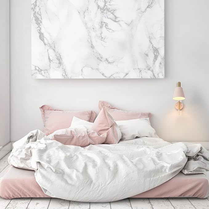 GLOBE Electric Cleo 1-Light Plug-in or Hardwire Wall Sconce, Blush Pink, Matte Brass Accents, Black Cloth Cord, Bulb Not Included (Pack of 4)
