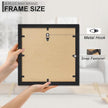 A PLUS MAX Square 11x11 Frame Set of 6, Black Engineered Wood Picture Frame for 11 x 11 Picture Poster Photo, Light Weight 11by11 Frame with Wood-grain for Wall - 6 Pack/Black/11 x11