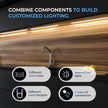 EShine Hand Wave Activated Under Cabinet LED Lighting Kit, Dimmable, 1-Pack 40 in - Touchless Dimming Control, White Under Counter Lights for Kitchen, Garage, Office, Shelf - Warm White (3000K)