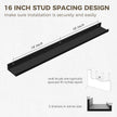 Axeman 36 Inch Floating Shelves | Picture Ledge Shelf Set of 2 | Black Wall Shelves with Lip | Black Picture Shelf for Wall with Ledge | Photo Ledges 36 Inch