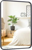 ZenStyle Black Metal Framed Rectangular Wall Mirror 22