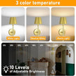 Battery Operated Wall Sconce Set of Two, Rechargeable Wireless Sconces with Dimmable Detachable Magnetic Bulbs and Remote, 3 Colors Wall Lights for Bedroom Living Room Hallway Fireplace