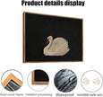 OIQArtOIQ Vintage Framed Wall Art Moody Grace Swan Canvas Art Prints Rustic Farmhouse Pictures Wall Decor Modern Cottagecore Paintings Artwork For Bedroom Kitchen Bathroom Office Living Room