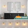 Set of 2 Crystal Battery Operated Wall Sconce,Rechargeable Wall Lamp with 5200mAh Battery & Remote Control, Modern Dimmable Wireless Wall Lights for Bedroom Bathroom (Clear, Gold Base)