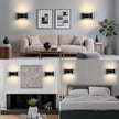 Black Modern LED Wall Sconce (with G9 Bulbs) Hardwired Indoor Wall Lights Up and Down Wall Mount Lamps for Hallways, Bedrooms, Hallways, Living Room 3000K Warm White