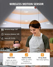 Motion Sensor Under Cabinet Lighting, 3-Color Dimmable, 84 LED 15 Inch Wireless Closet Lighting, Rechargeable 3200mAh Battery, Digital Display, Perfect for Kitchen & Indoor Use (4-Pack)