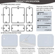 6-Frame Premade Accent Wall Molding Kit, Ready-to-Assemble Wainscoting Panels, Pre-Cut Chair Rail Moulding Trim for Home Décor