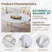 practicalWs Glossy Marble Wallpaper Peel and Stick White/Gold Granite Contact Paper Removable Wall Paper for Kitchen Countertop Cabinet Furniture 11.8