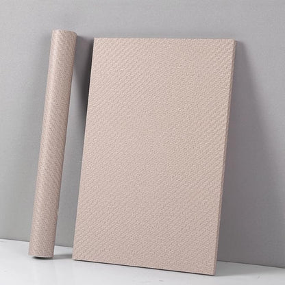 Haimin Fabric Wallpaper Textured Contact Paper (24in X 393in) Grasscloth Wallpaper Peel and Stick Faux Linen Wall Paper Waterproof Vinyl Self Adhesive (Light Brown-1)