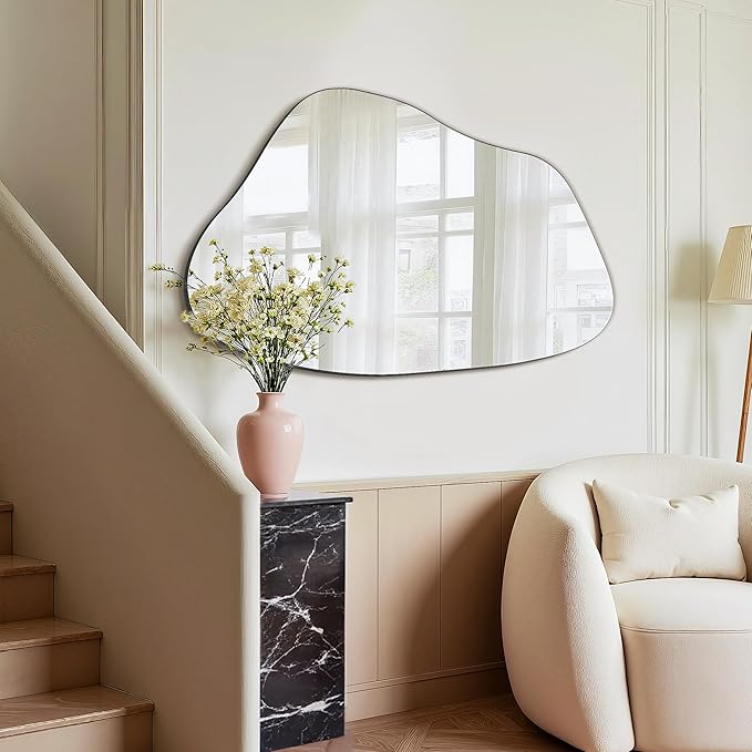 FICTOR Irregular Asymmetrical Wall Mirror, 36