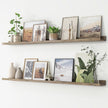 Picture Ledge Shelf, Floating Shelves Set of 2, 56 Inches Long Large Nursery Book Shelves for Toys Storage, Kids Bookshelf Wall Mounted for Living Room Bedroom Decor Books Photo Frames,Grey