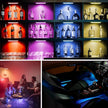 Remote Control RGB Lights Under Cabinet Lighting Rechargeable, 48-LED Wireless Kitchen Counter Lights Closet Light RGB Bar Perfect for Indoor Pantry Display Shelf Hallway 1 Pack, 15 Color Changing