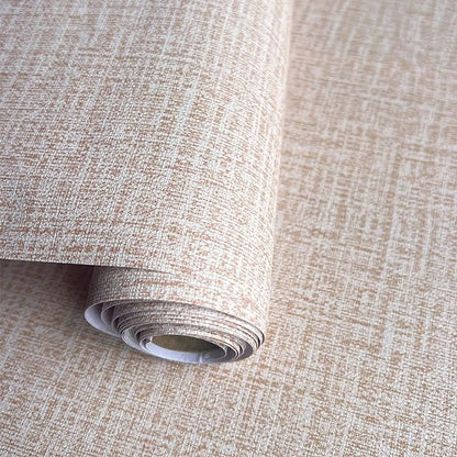 Yancorp 24"x394"/32.8' Textured Fabric Peel and Stick Wallpaper - Faux Grasscloth, Self-Adhesive, Linen, Removable for Cabinets - Khaki