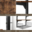 3 Tier Floating Shelf with Storage Baskets, Wall Mounted Bathroom Shelves Over Toilet, Wood Wall Shelves for Kitchen, Bedroom, Living Room, Home Organization and Decor, Rustic Brown