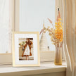 Vittanly 8x10 Picture Frame Set of 4, Display Pictures 5x7 with Mat or 8x10 without Mat, Engineered Wood with Shatter Resistant Plexiglass, Photo Frames for Wall or Tabletop Display, Natural Wood