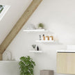 Floating Shelves for Wall, Wall Mounted Shelves with Lip for Storage, Metal Display Shelves for Home Decor, Kitchen/Living Room/Bedroom/Bathroom Shelf, White 20 inch 1 Pack