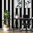 Guvana Stripe Black and White Peel and Stick Wallpaper Self-Adhesive Wallpaper 118