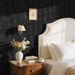 Self Adhesive Velvet Wallpaper Black Soft Velvet Fabric Wallpaper 17.7
