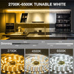 DAYBETTER 8 PCS Under Cabinet Lighting Kit, Bright Under Cabinet Lights, Flexible Led Strip Lights with Remote, for Kitchen Cabinets Shelf Desk Counter, 2700K-6500K Warm to Daylight White, 13.2ft