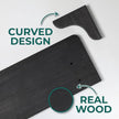 Real Wood Black Wall Shelves - 17 inch (2 Pack) - Easy to Install, Template and Video Included - Black Wall Shelving, Shelves for Bedroom, Shelves for Wall Decor