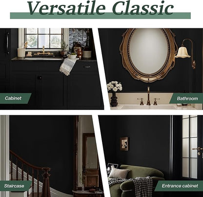 Dimoon 590''x17.7'' Peel and Stick Wallpaper Black Contact Paper for New Environmentally Friendly Materials Thickening Upgrade Embossed Renter Friendly Wall Paper Modern Vinyl Wrap Countertop Bedroom