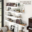Floating Shelves for Wall, 48 Inch Wide x 12 Inch Deep Floating Shelves, Long Wood Floating Wall Shelf Shelves for Living Room Bathroom Bedroom Kitchen Home - (White, 48
