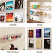 Gotega 12 Pack Vinyl Record Shelf Wall Mount, 12 inch Album Record Holder Display, Clear Acrylic Floating Shelves for Wall, Suitable for Bedroom, Living Room, Magazine Shelf, Kids Bookshelf, etc