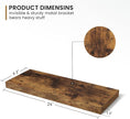 Fun Memories Floating Shelves - 2 Pack 9.3 Inch Deep Rustic Wooden Wall Shelves - Wall Mounted Storage Shelf with Invisible Brackets, 24