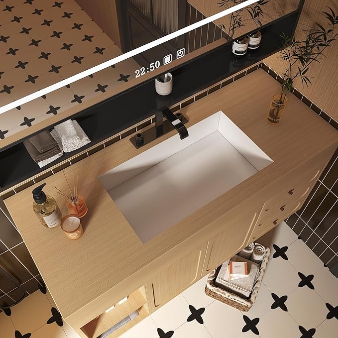 BOMENG Light Brown Wood Contact Paper Thick Oak Wood Wallpaper Peel and Stick 48