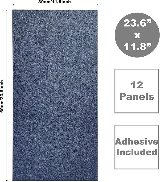 Acoustic Panels 12-Pack Soundproof Wall Panels 24