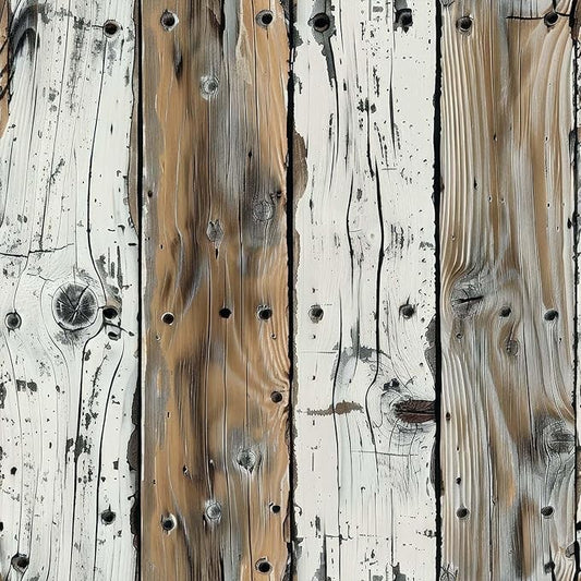 FLFK Wood Wallpaper Peel and Stick Gray-White and Brown Shiplap Wall Paper for Living Room Bedroom Kitchen Office Apartment Decor 16in x 128in